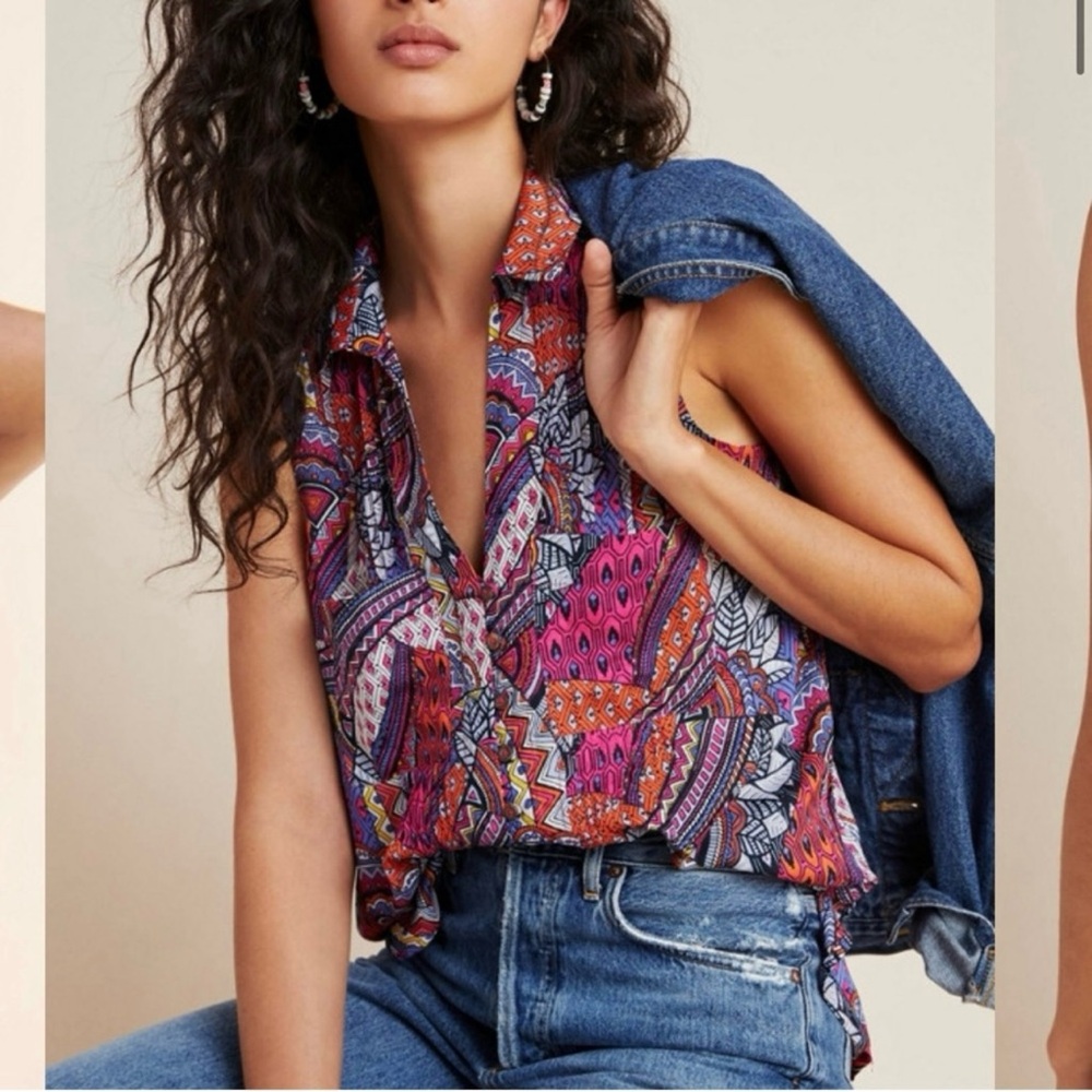 Maeve Whimsical Pintucked Blouse